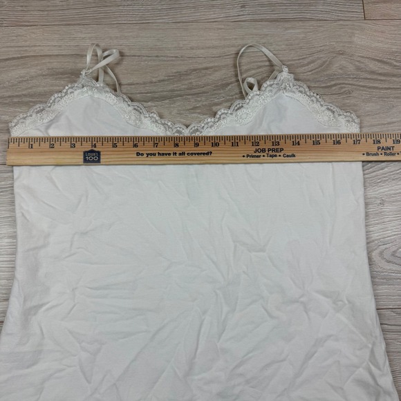 Vintage Y2K Old Navy Womens Lace Trim Cami Tank Top White Size Large - Picture 5 of 7